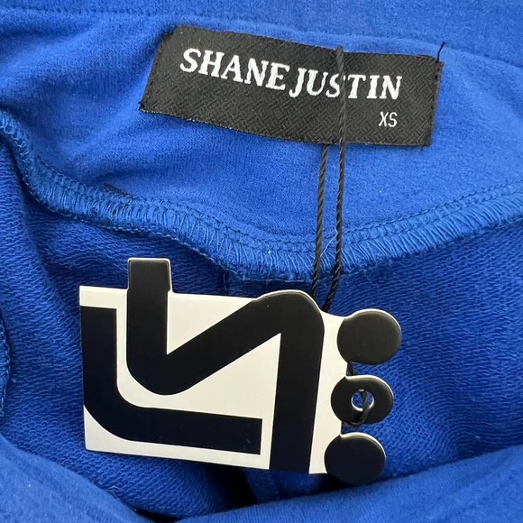 Shane Justin Track Star Blue Leggings Size XS NWT - Picture 8 of 10